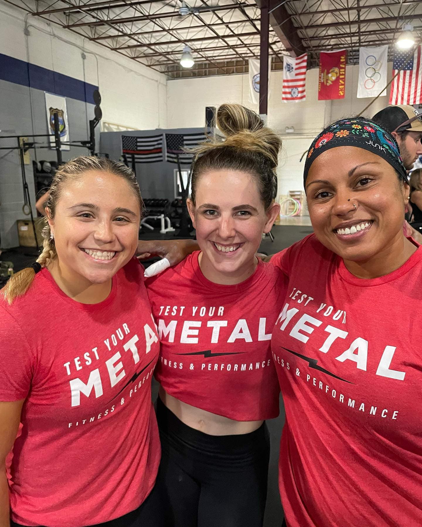 Logo design on apparel for Test Your Metal, formerly CrossFit Advanced