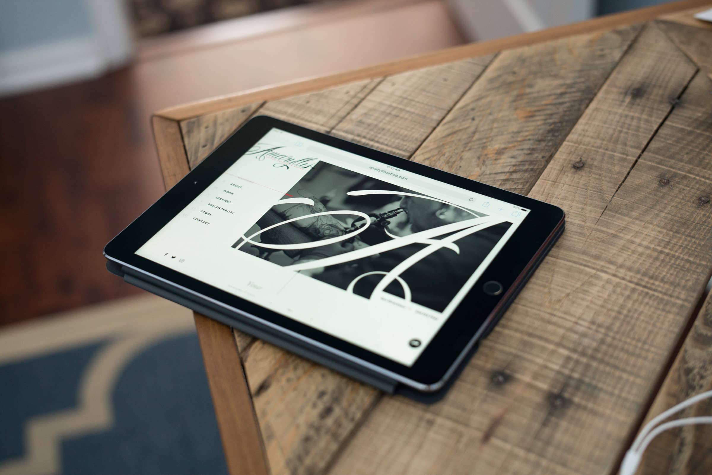 Responsive website for Amaryllis Tattoo