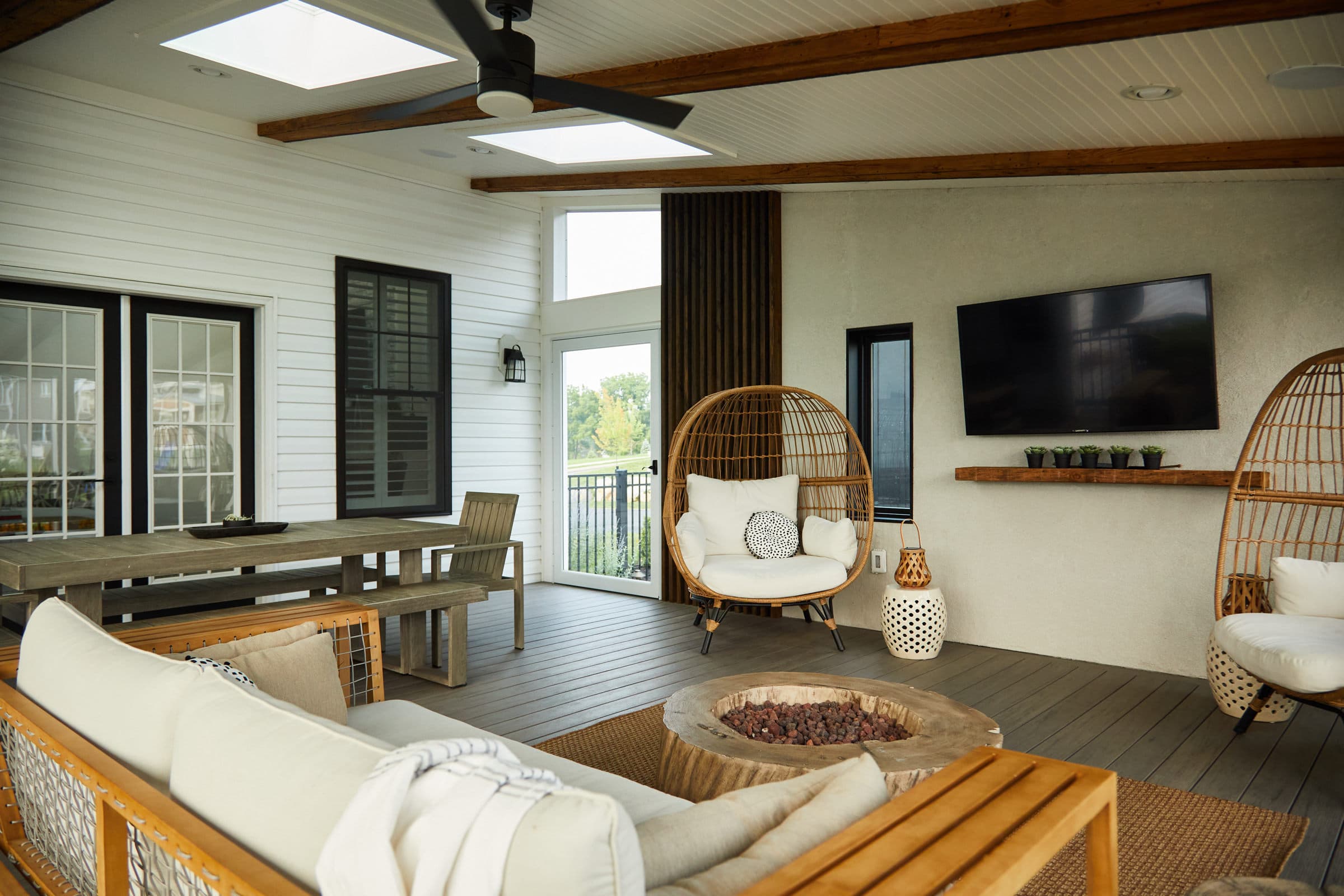 Outdoor living space photography