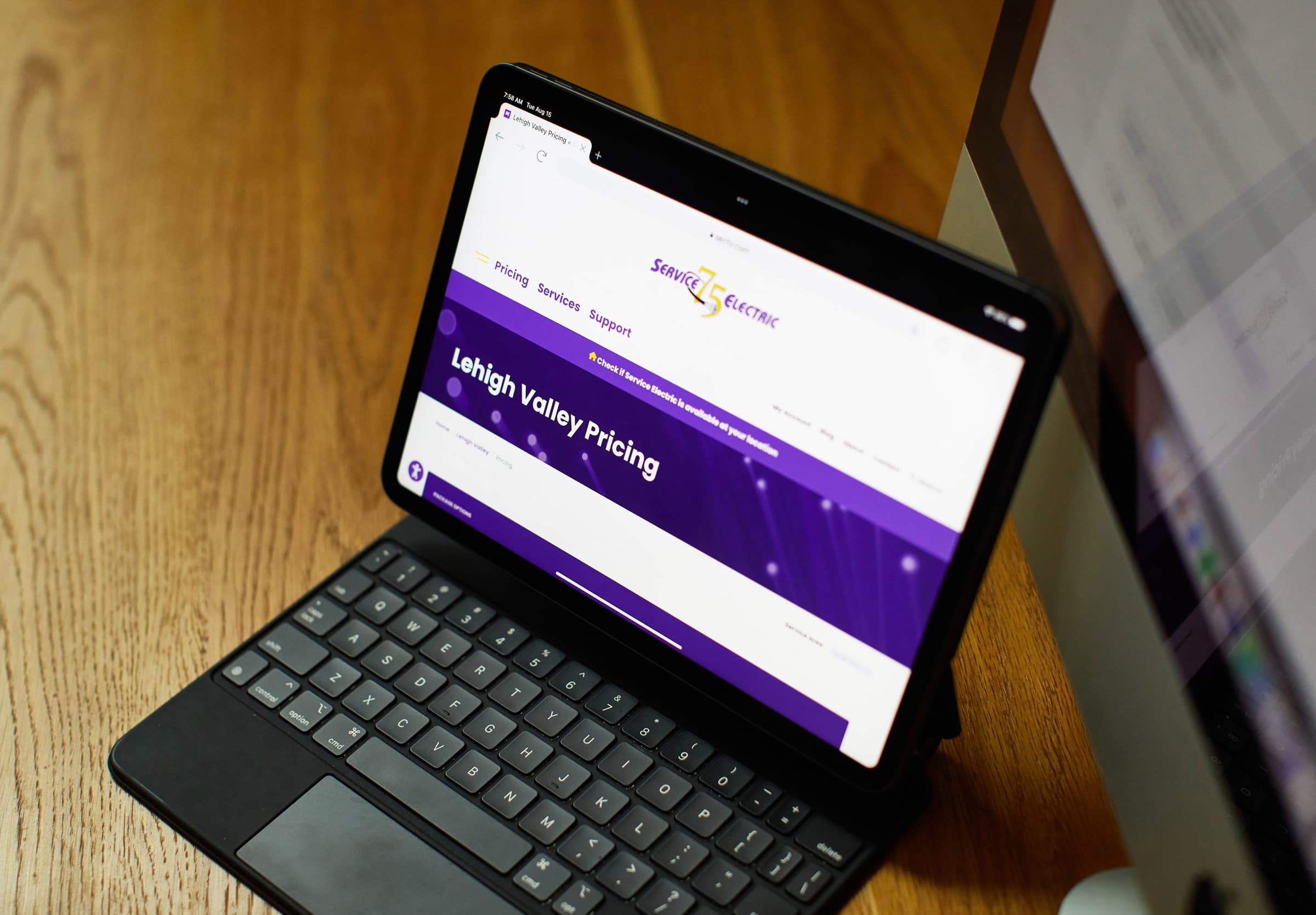 Website design for Service Electric