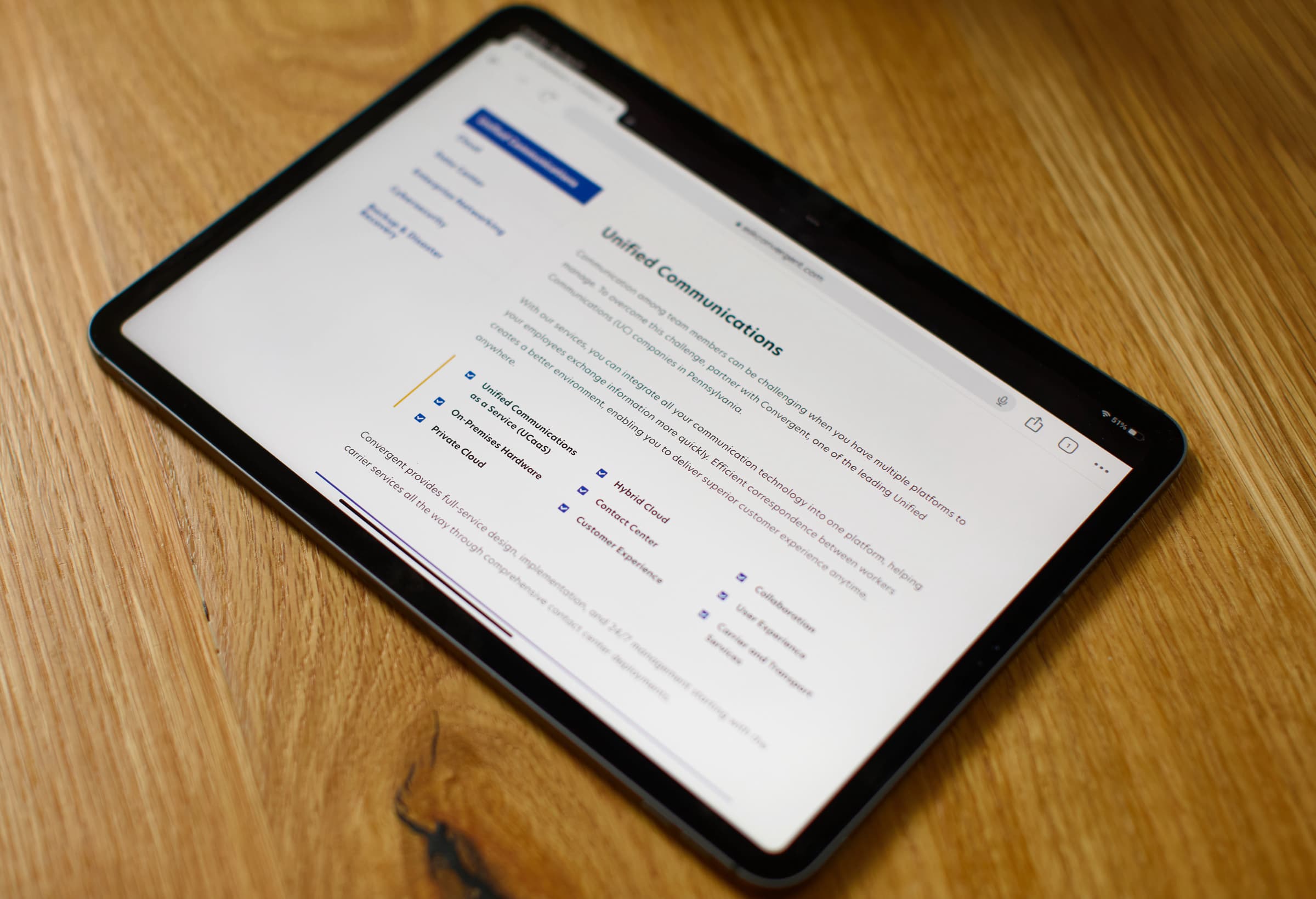Website design, photography, and video production for Convergent