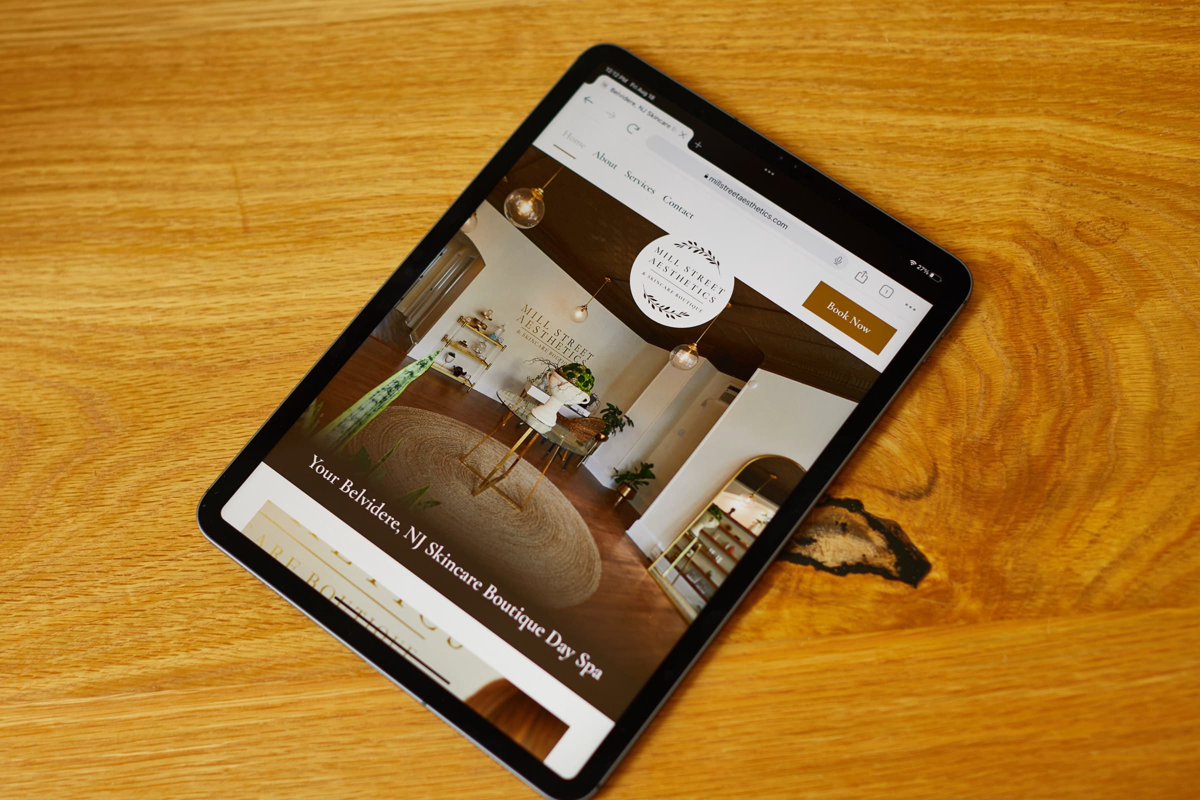 Responsive website design for Mill Street Aesthetics