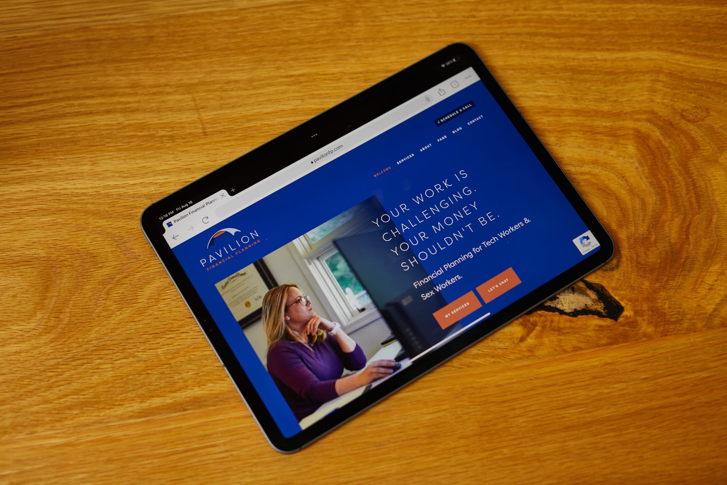 Responsive website design for Pavilion Financial Management