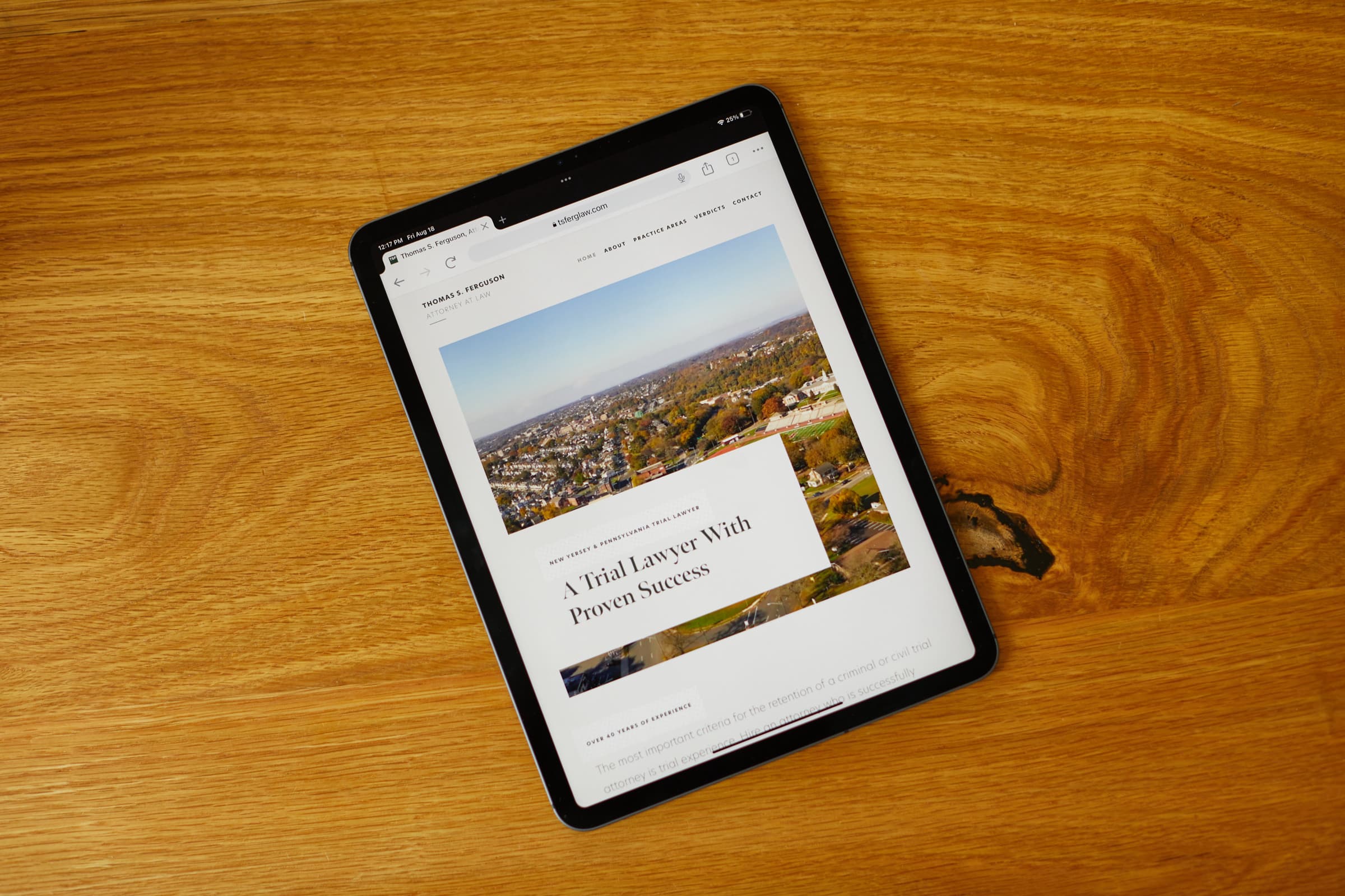 Responsive website design for New Jersey law firm