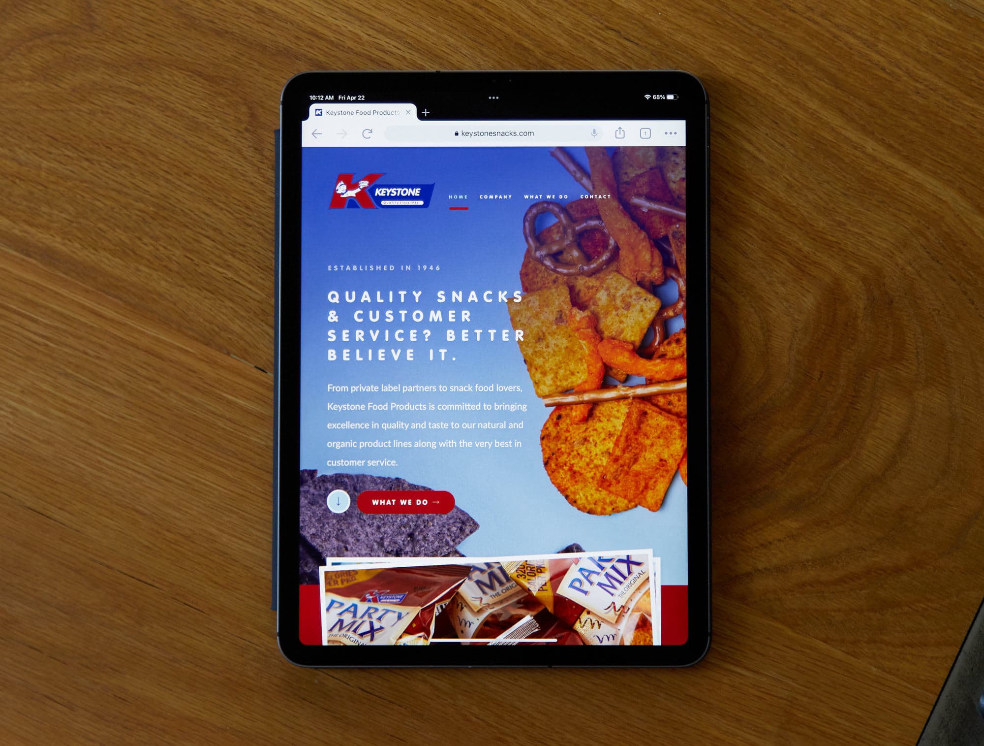 Photography and responsive website design for Keystone
