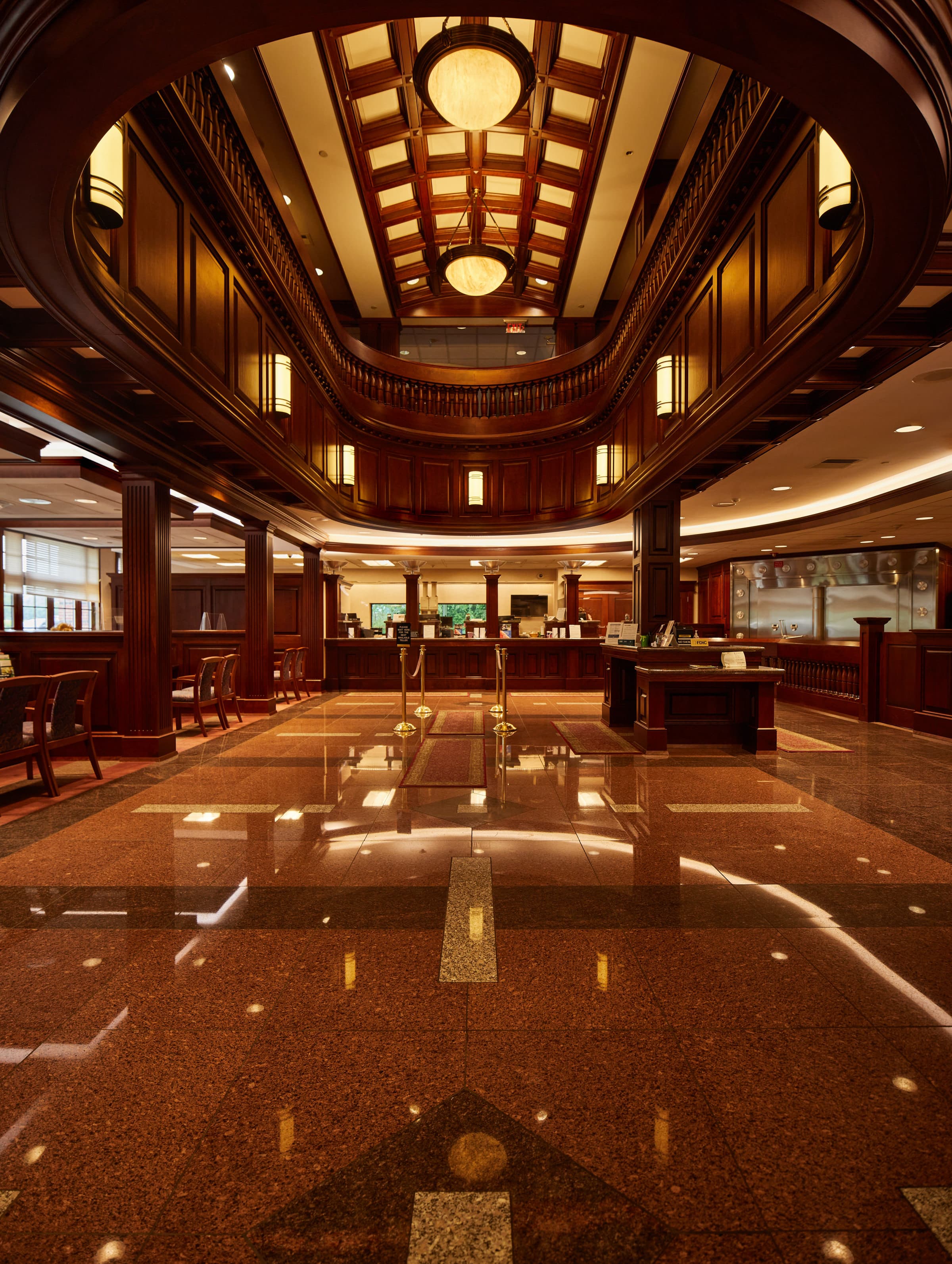 Lobby photograph at American Bank