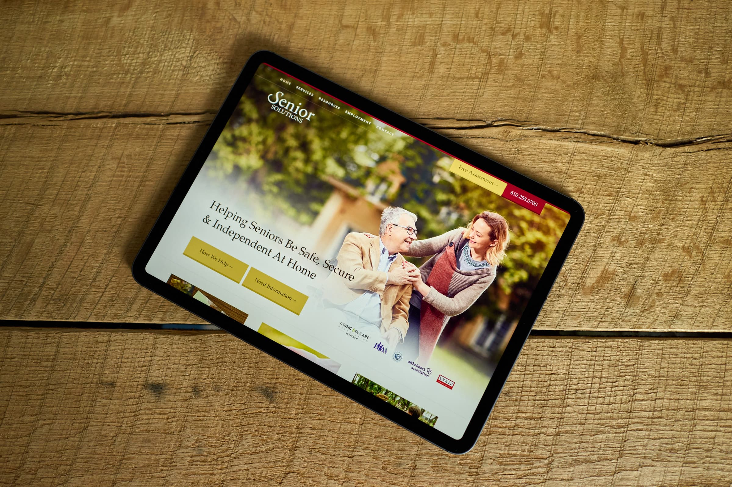 Mobile-friendly website for Senior Solutions