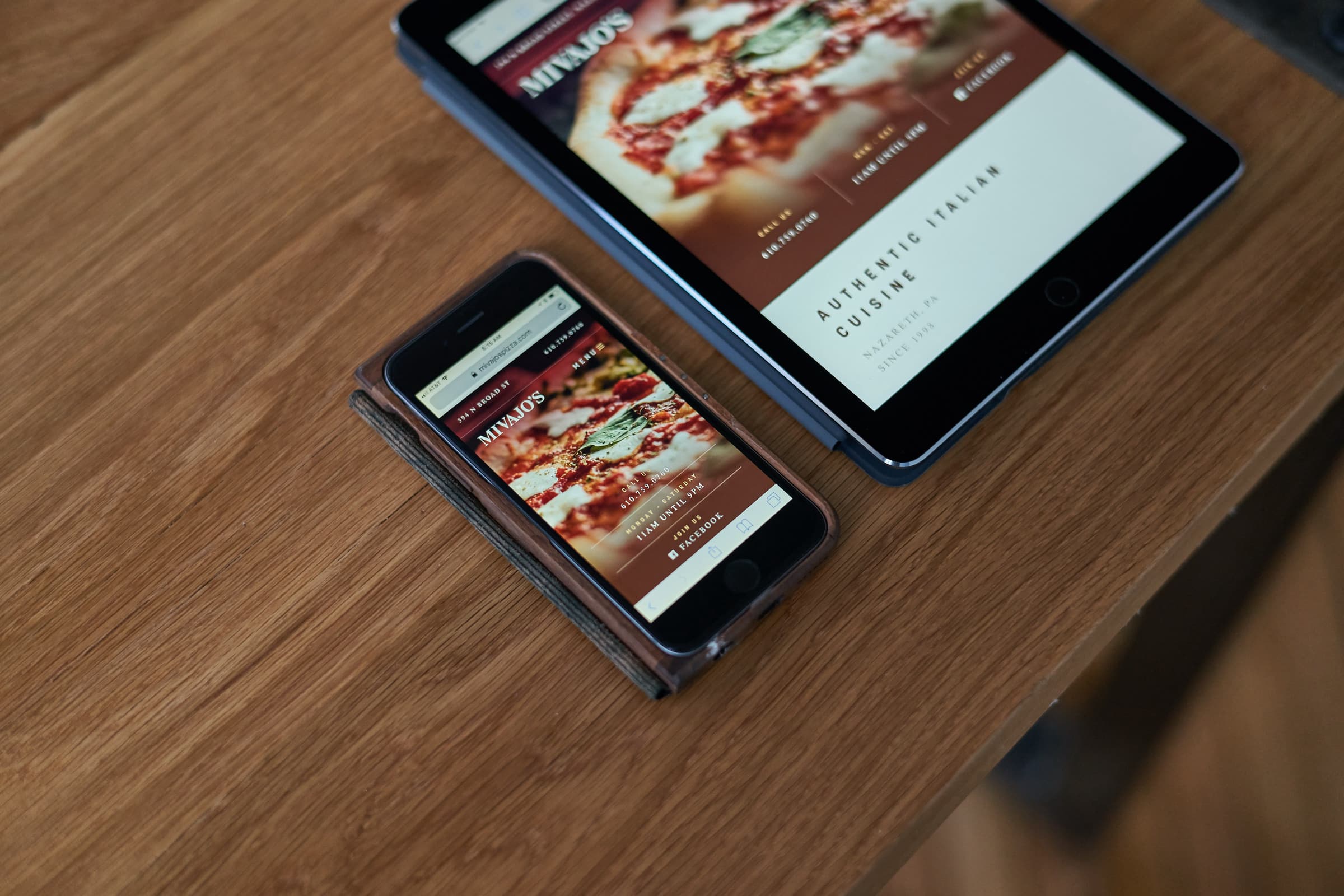 Responsive website design for Nazareth, PA based restaurant