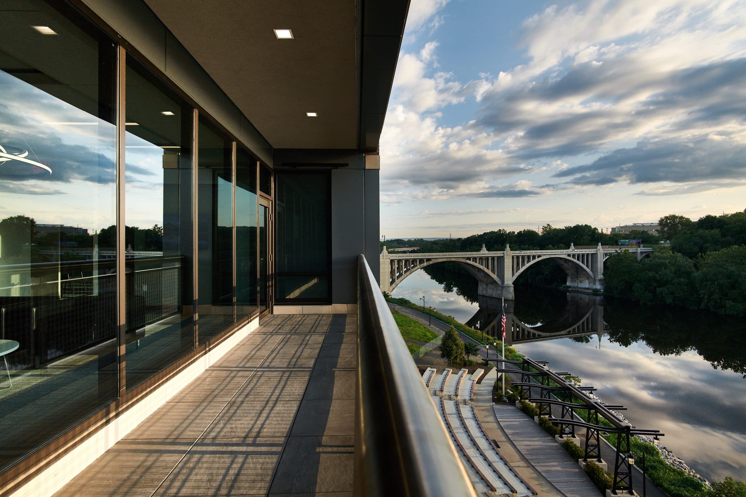 Location photography on balcony of 615 Waterfront Drive