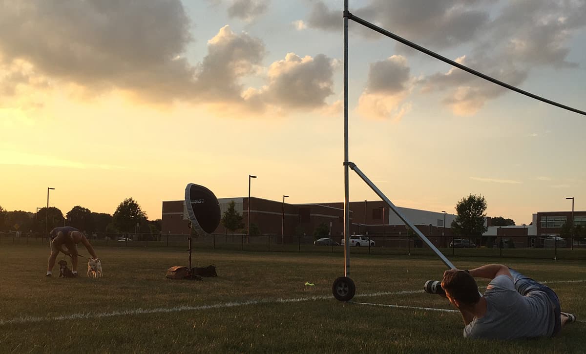 Behind the scenes look at where we were shooting