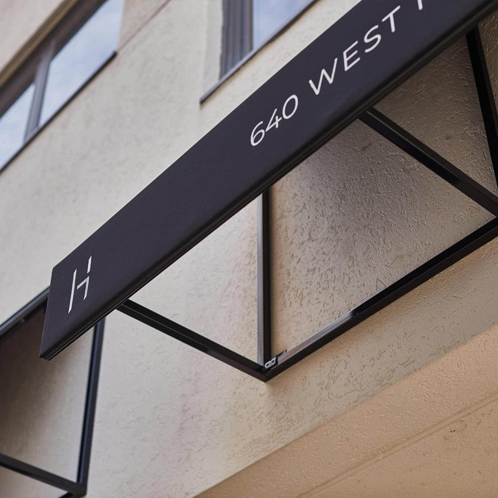 Awnings and Entrance signage at H7