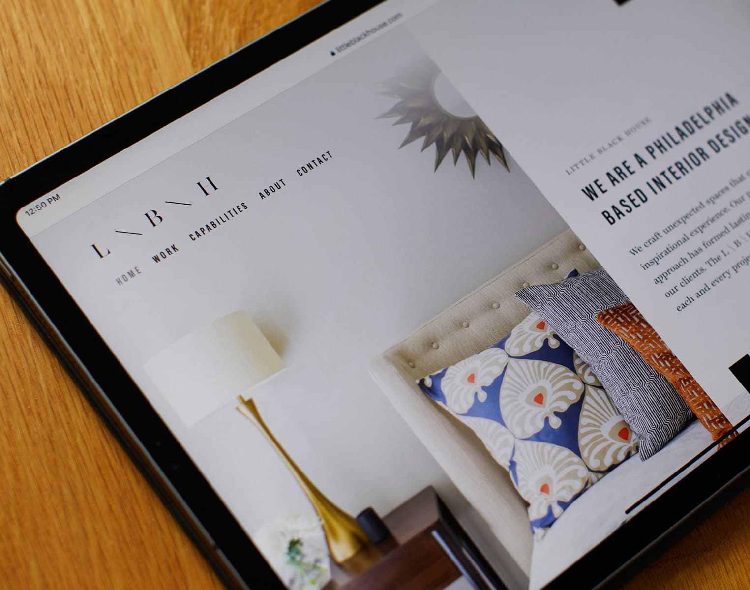 New website for Philadelphia based Interior Design Company