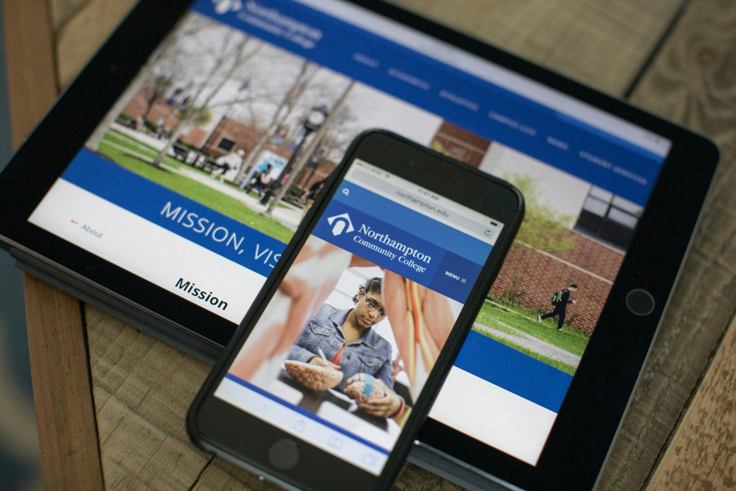 Website design for Northampton Community College