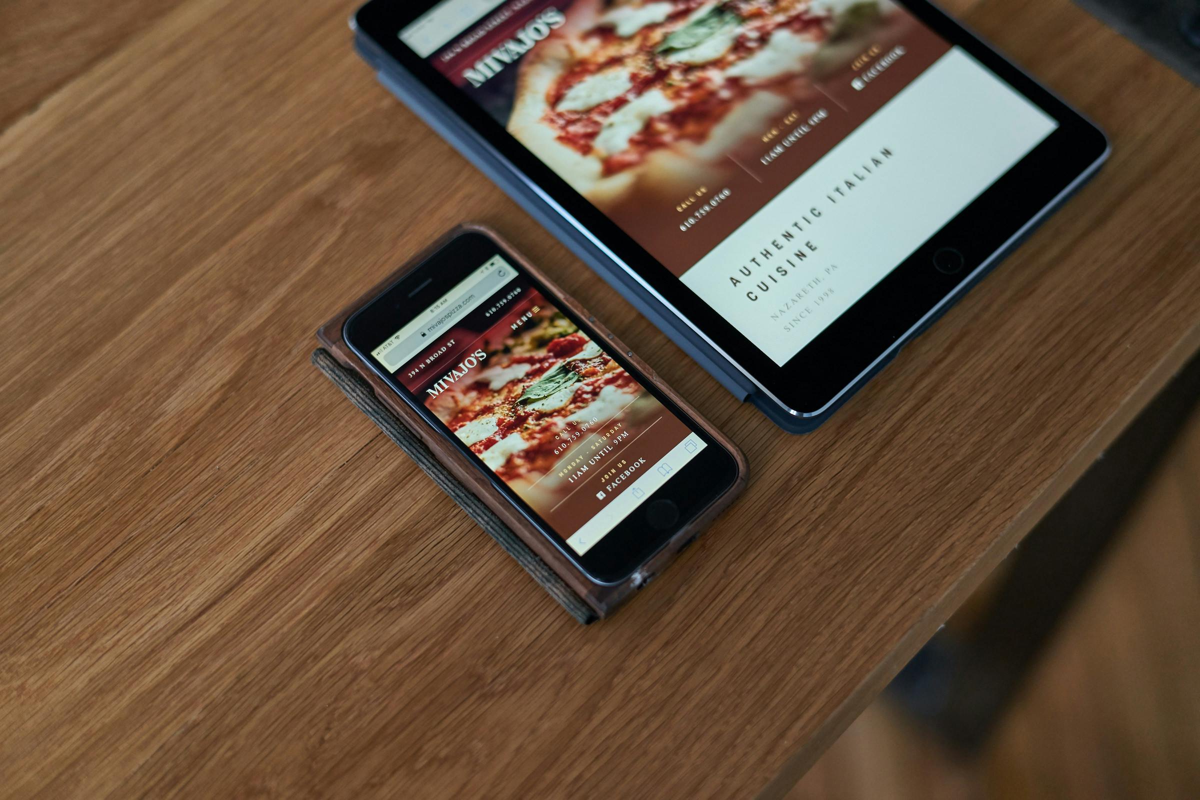 Responsive website design for Nazareth, PA based restaurant