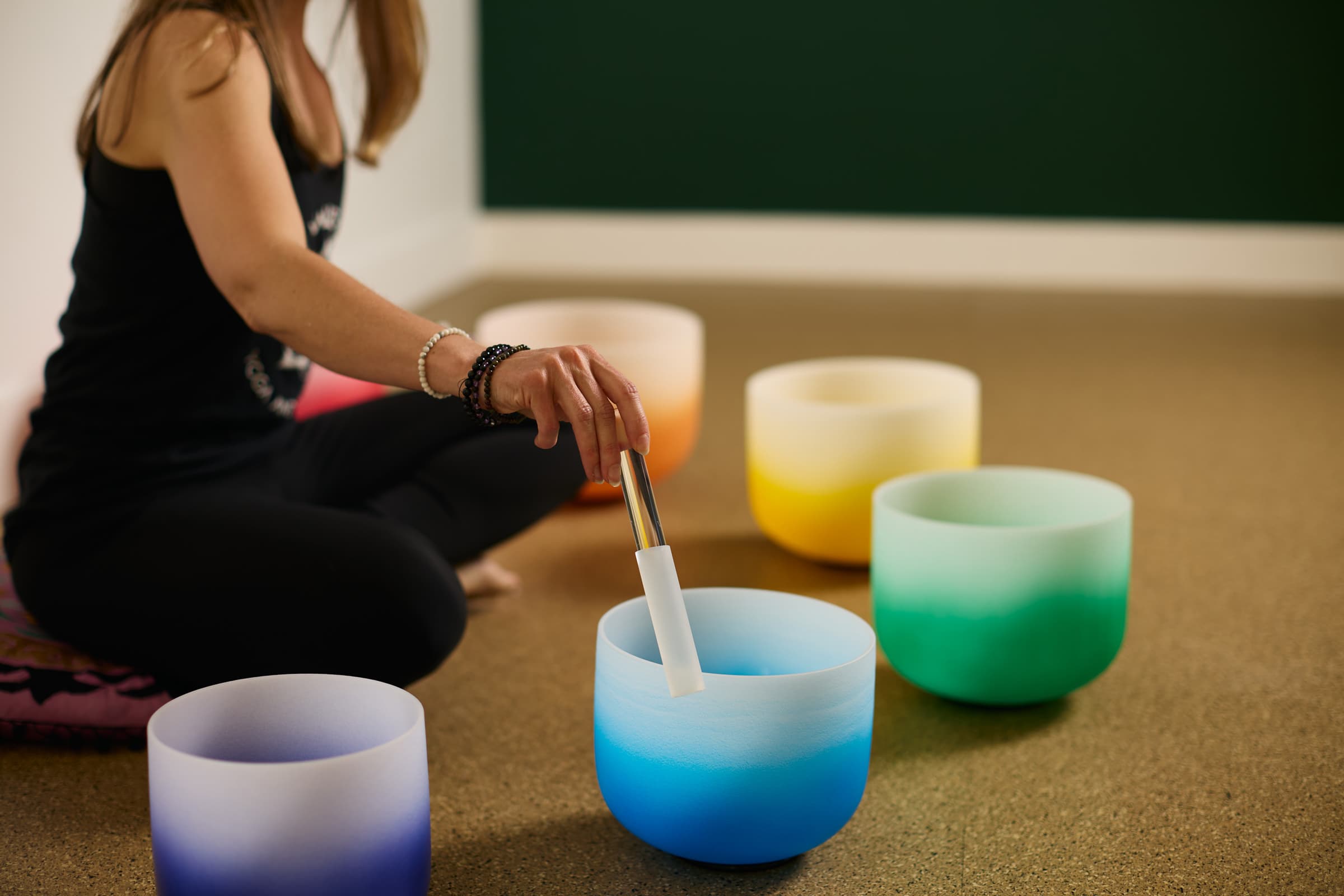 Yoga sound bath session